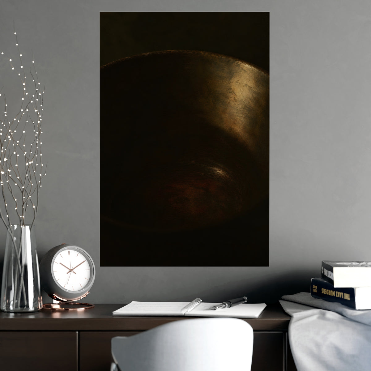 Into the Bowl — into the bowl, shown framed on a wall