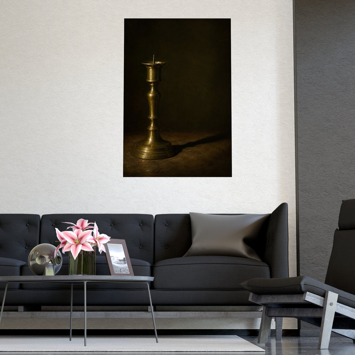 One Long Shadow — one long shadow, shown framed on a wall