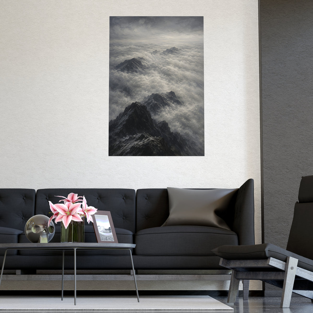 Sea of Cloud — sea of cloud, shown framed on a wall