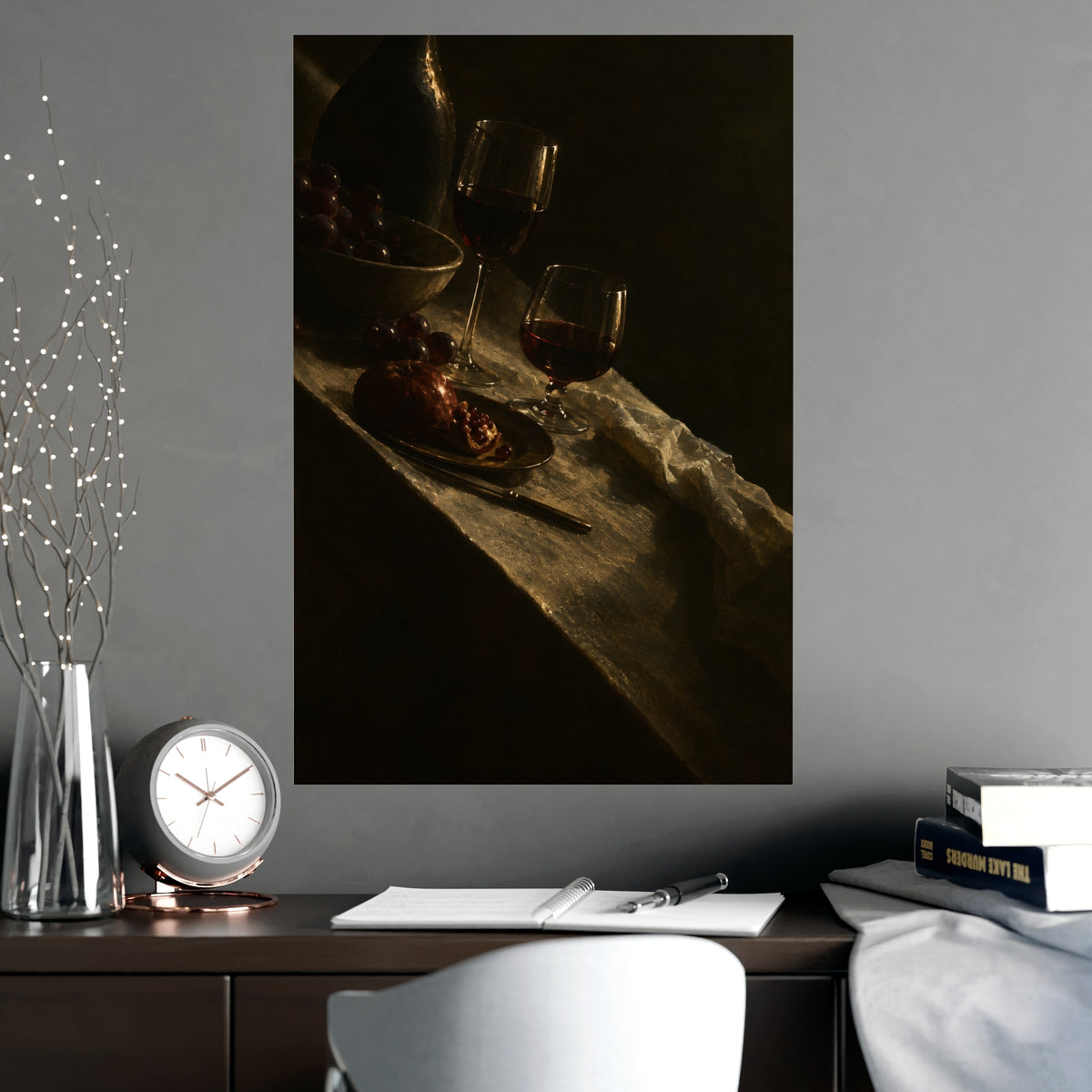 On the Tilt — on the tilt, shown framed on a wall