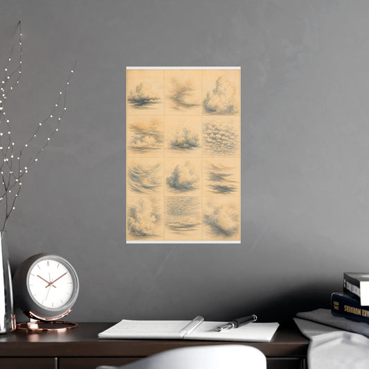 Cloud Studies — cloud studies, shown framed on a wall