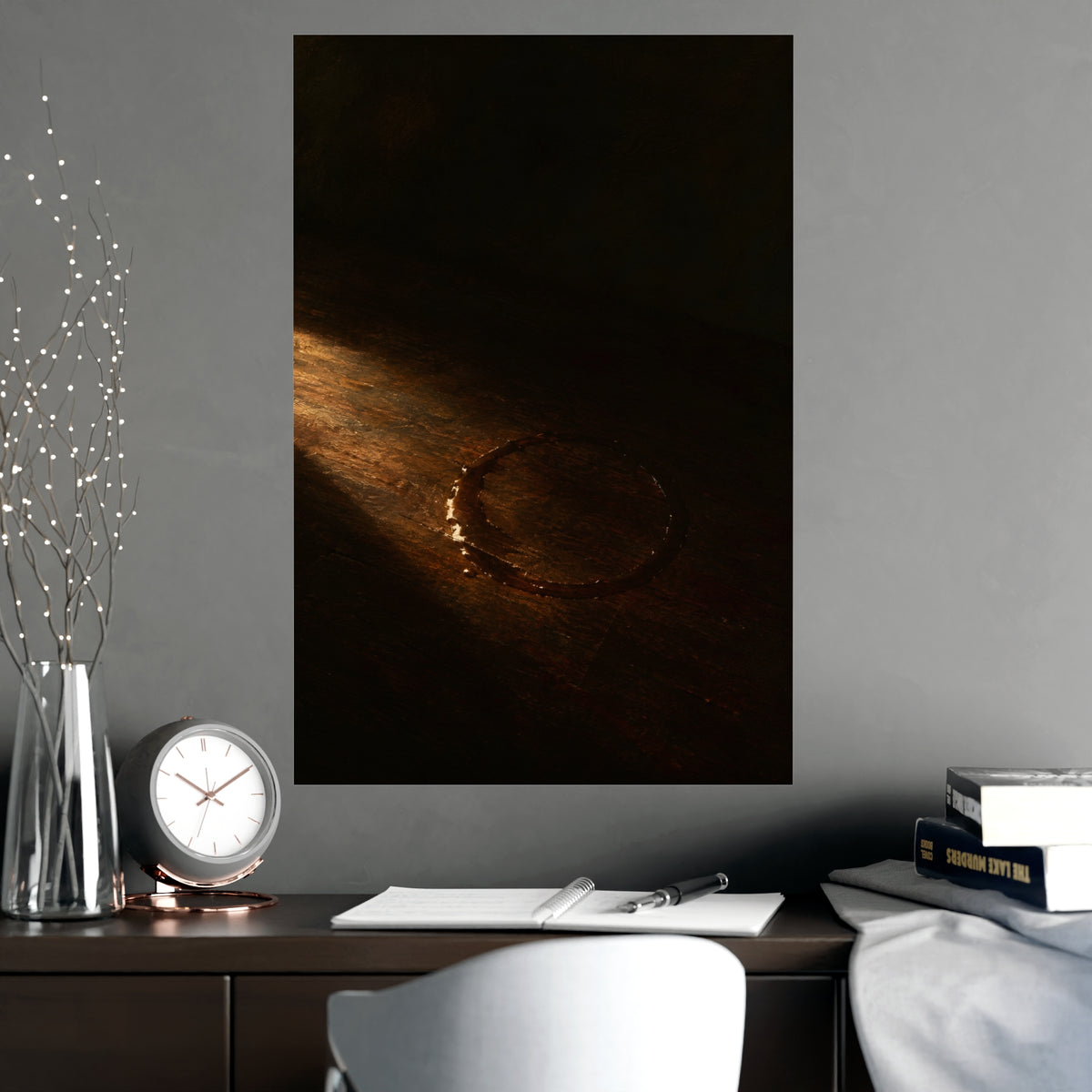 The Ring It Left — the ring it left, shown framed on a wall