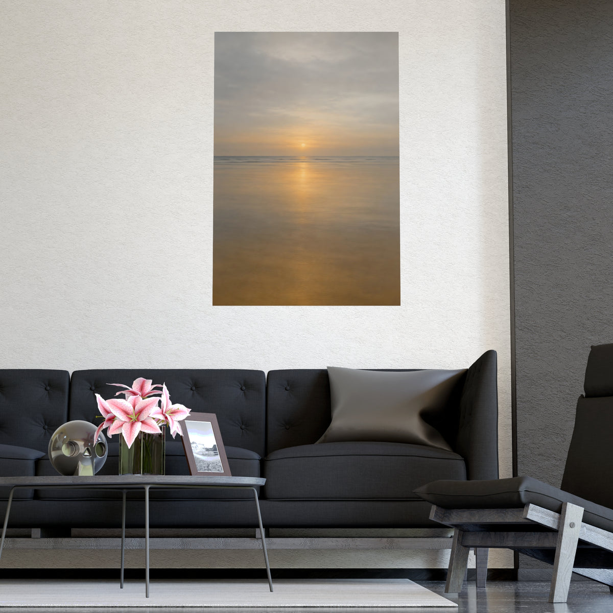Wet Sand — wet sand, shown framed on a wall
