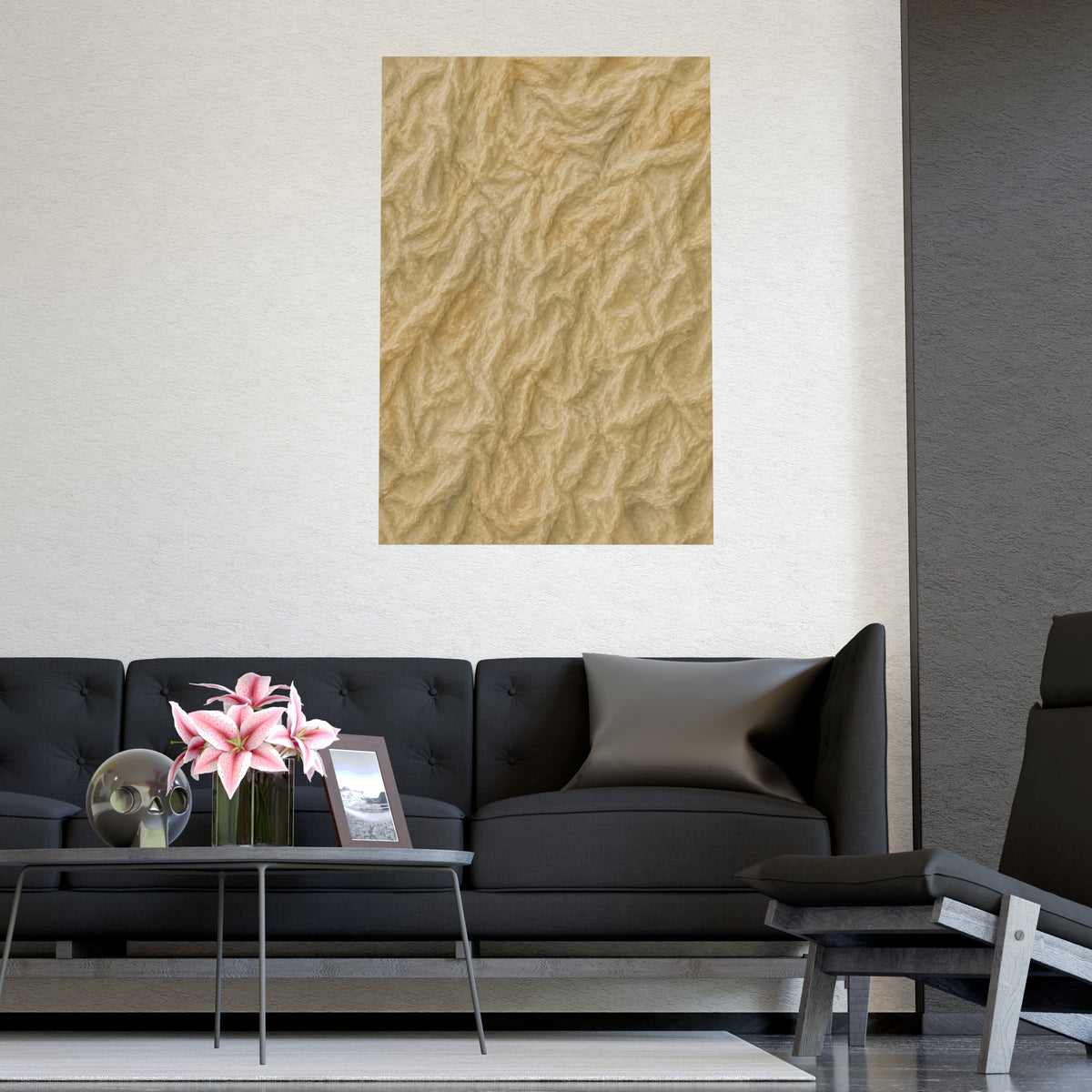 Wrung and Released — wrung and released, shown framed on a wall