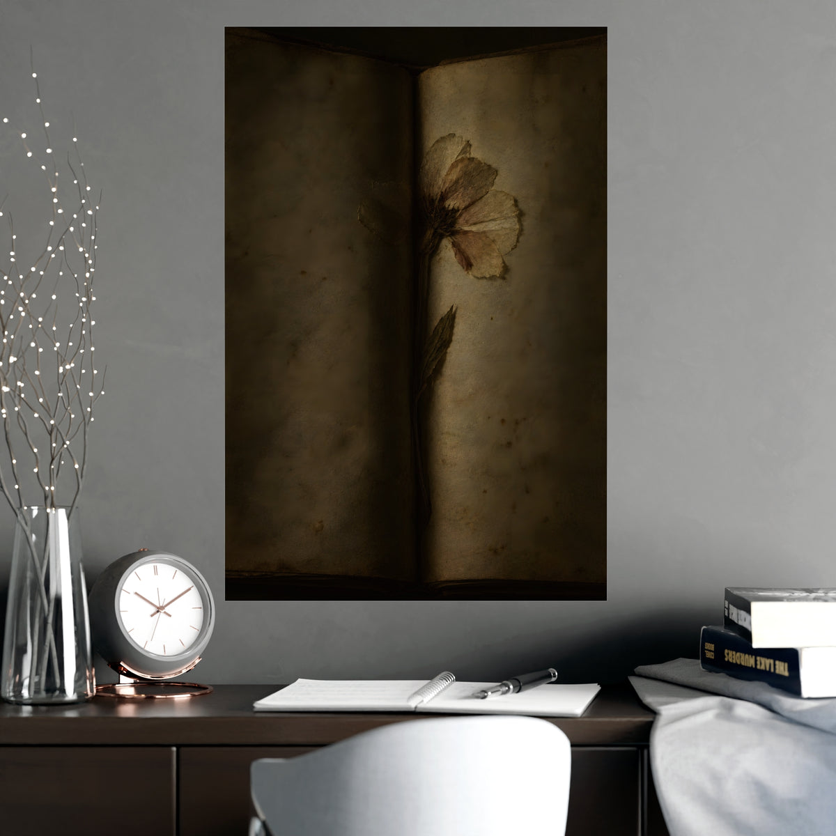 Pressed Flat — pressed flat, shown framed on a wall