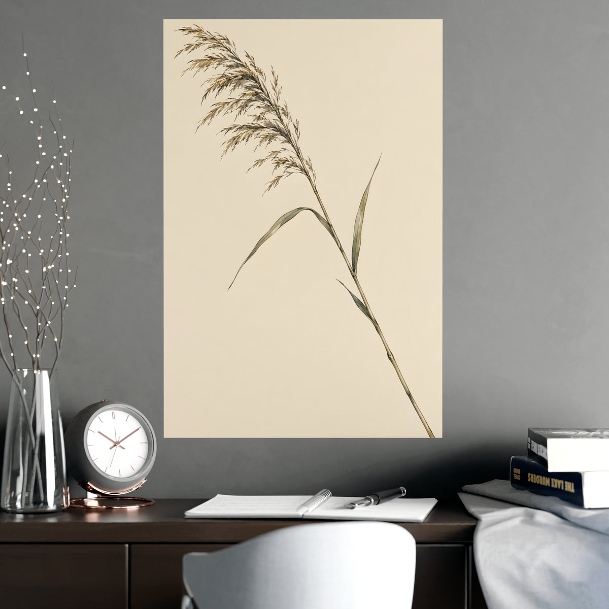 Reed, Corner to Corner — reed, corner to corner, shown framed on a wall