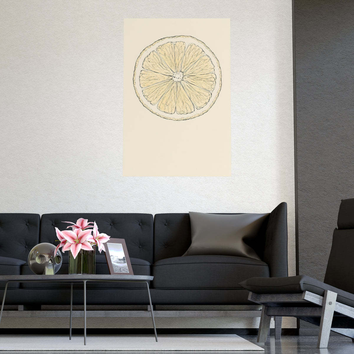 Citrus, Halved — citrus, halved, shown framed on a wall