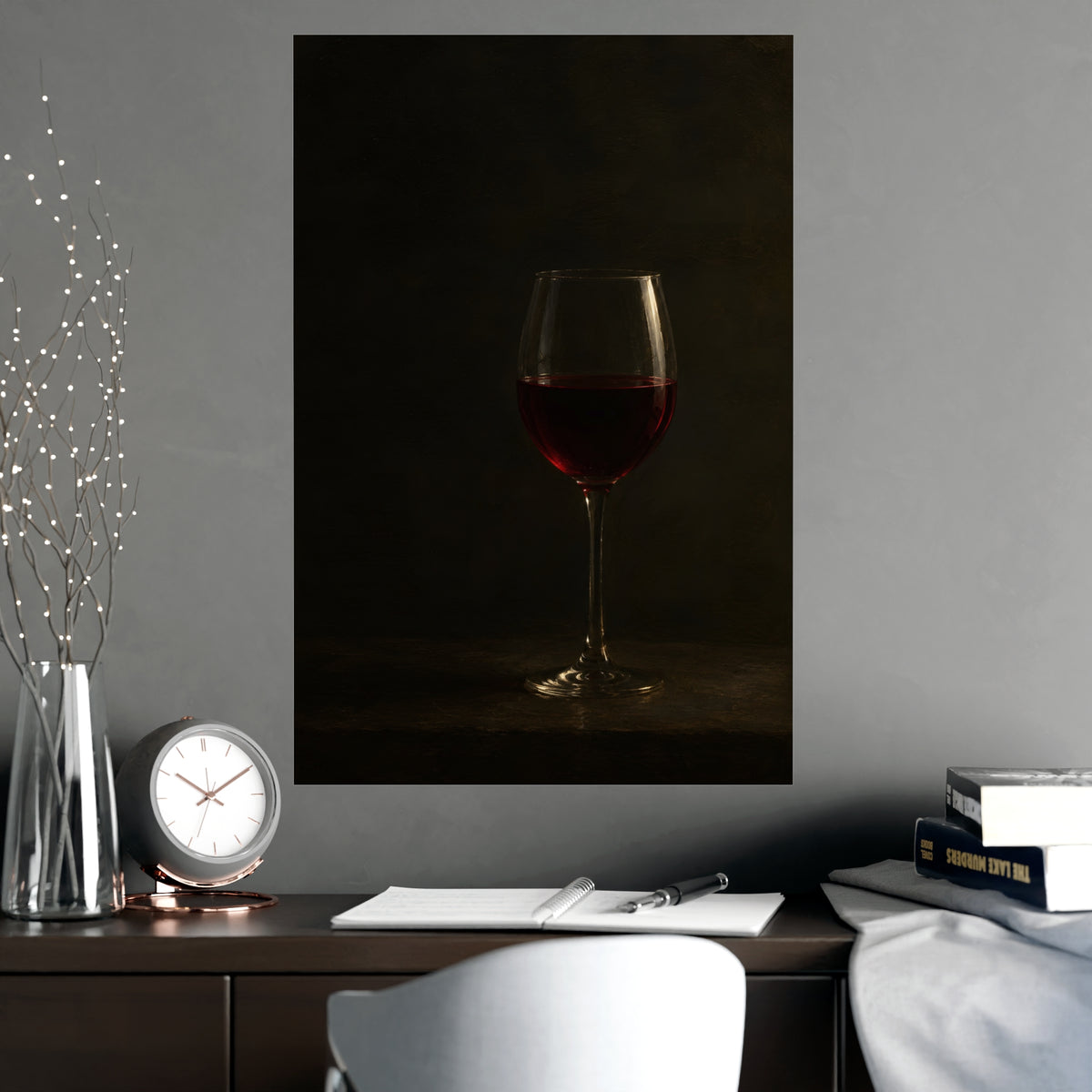 The Colour in the Glass — the colour in the glass, shown framed on a wall