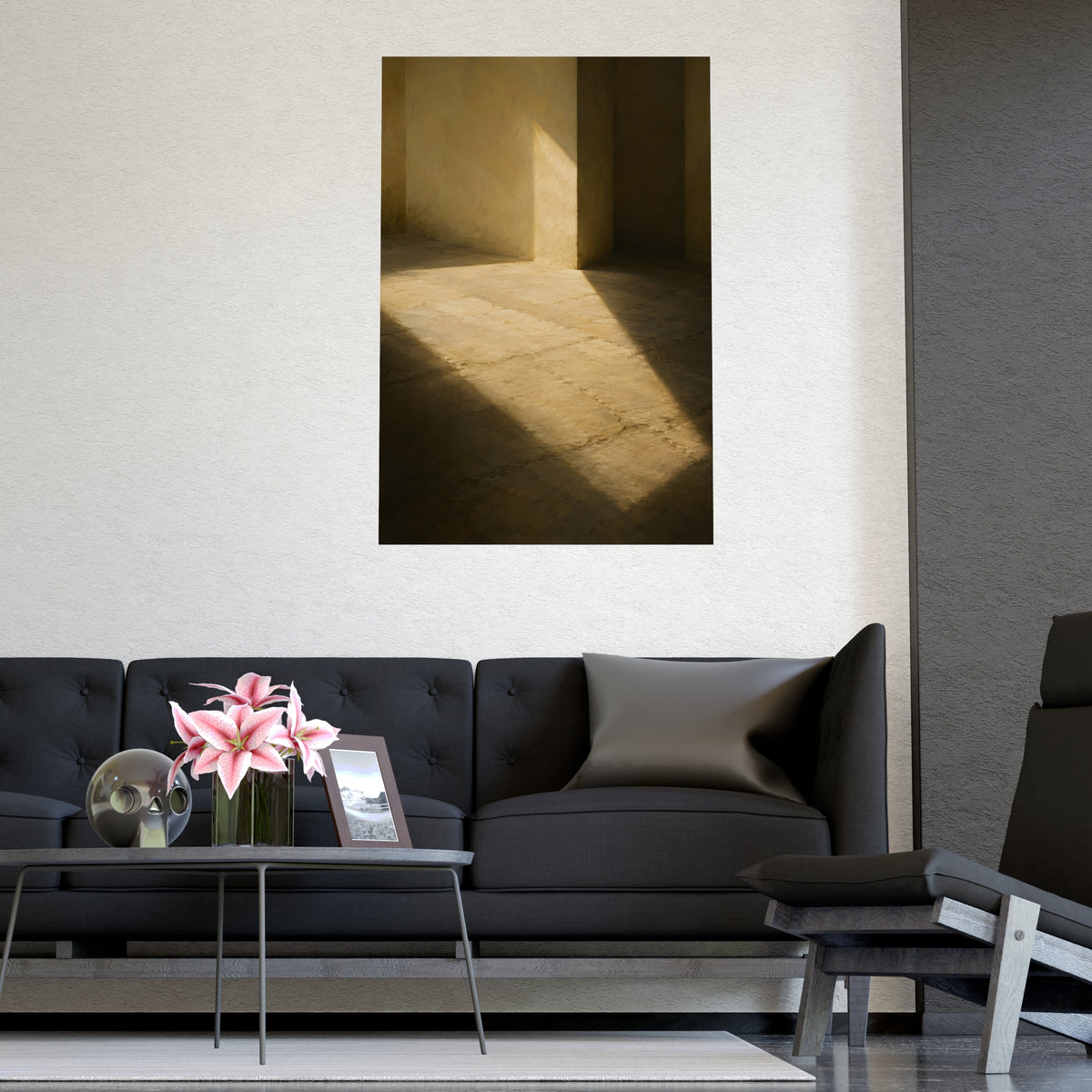 A Shaft of Light — a shaft of light, shown framed on a wall