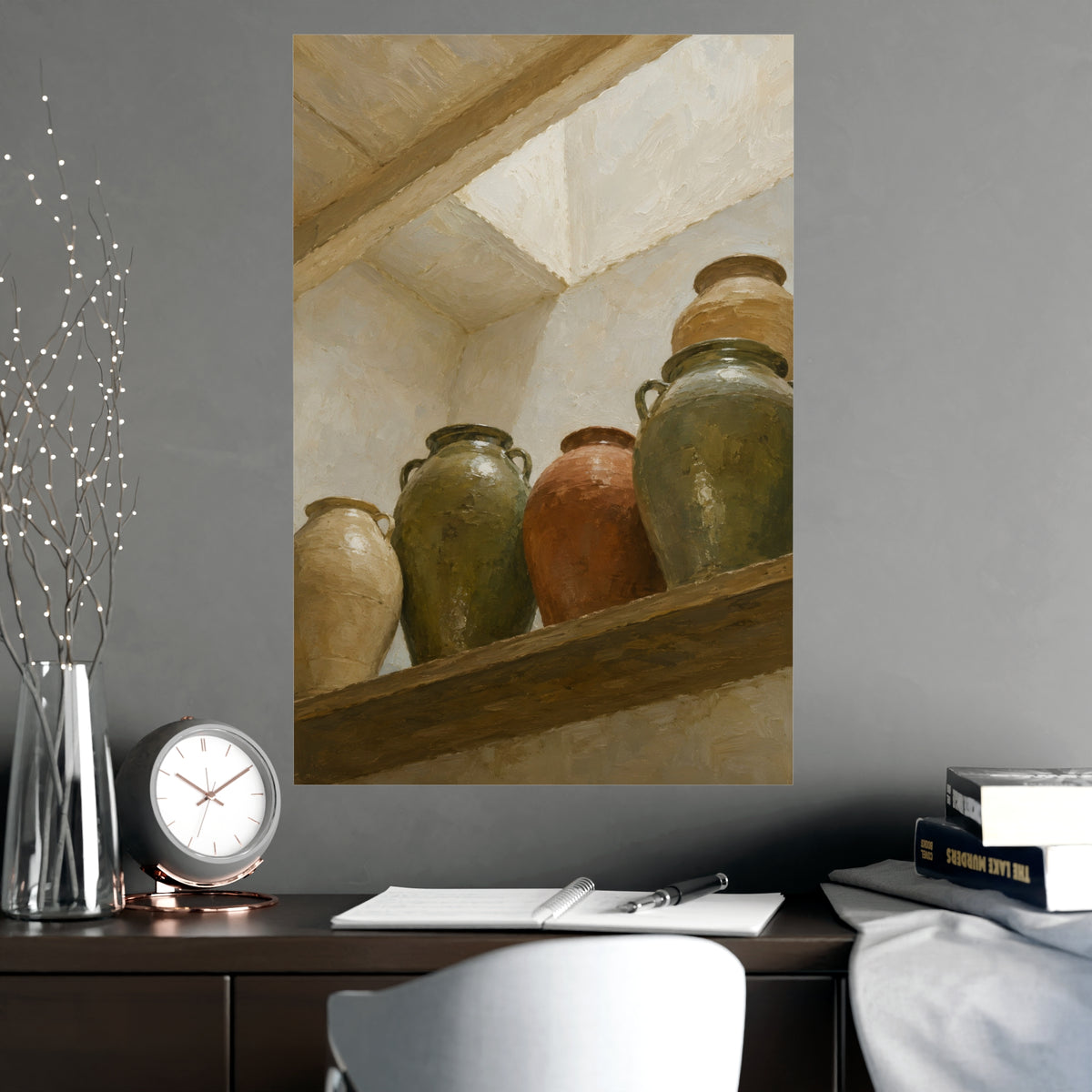 The Shelf from Below — the shelf from below, shown framed on a wall