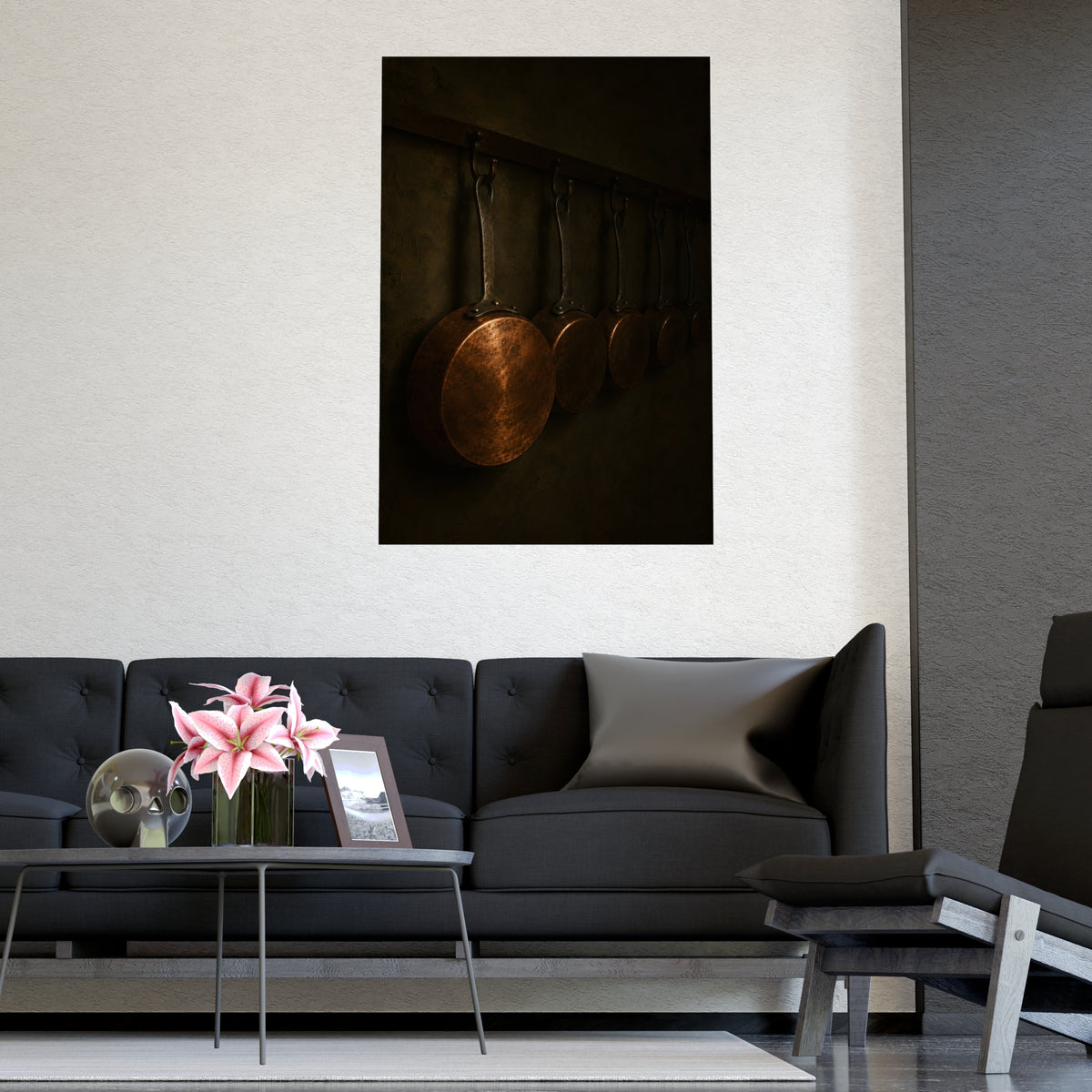 Down the Line — down the line, shown framed on a wall