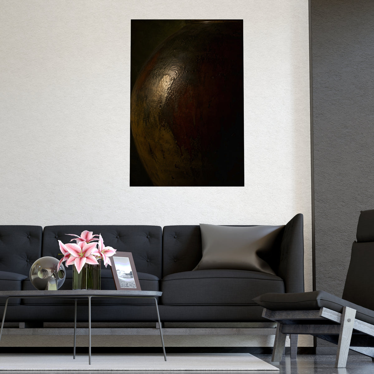Too Close to See — too close to see, shown framed on a wall