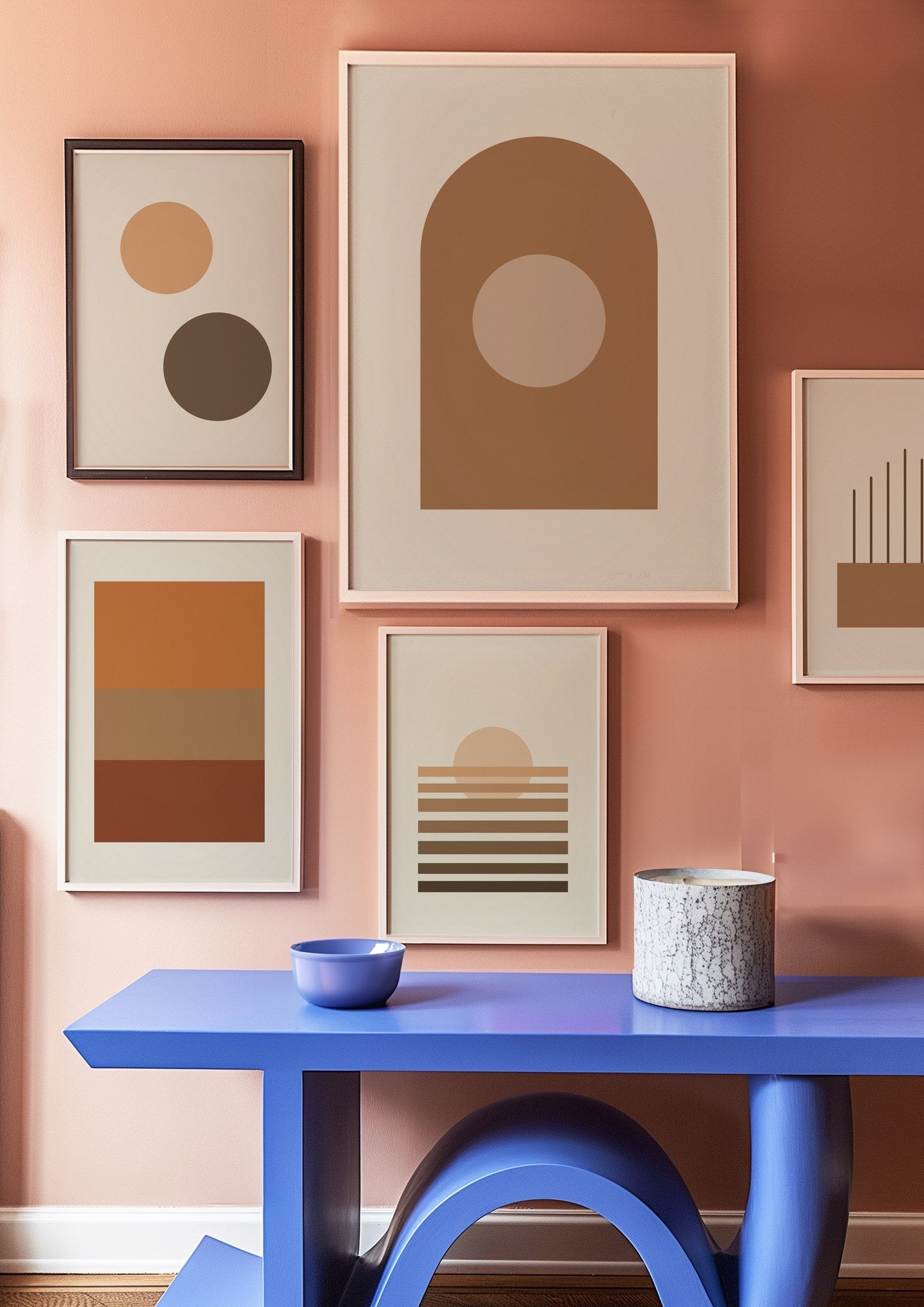 Warm Earth Gallery Wall Set of 5 | Matching Prints