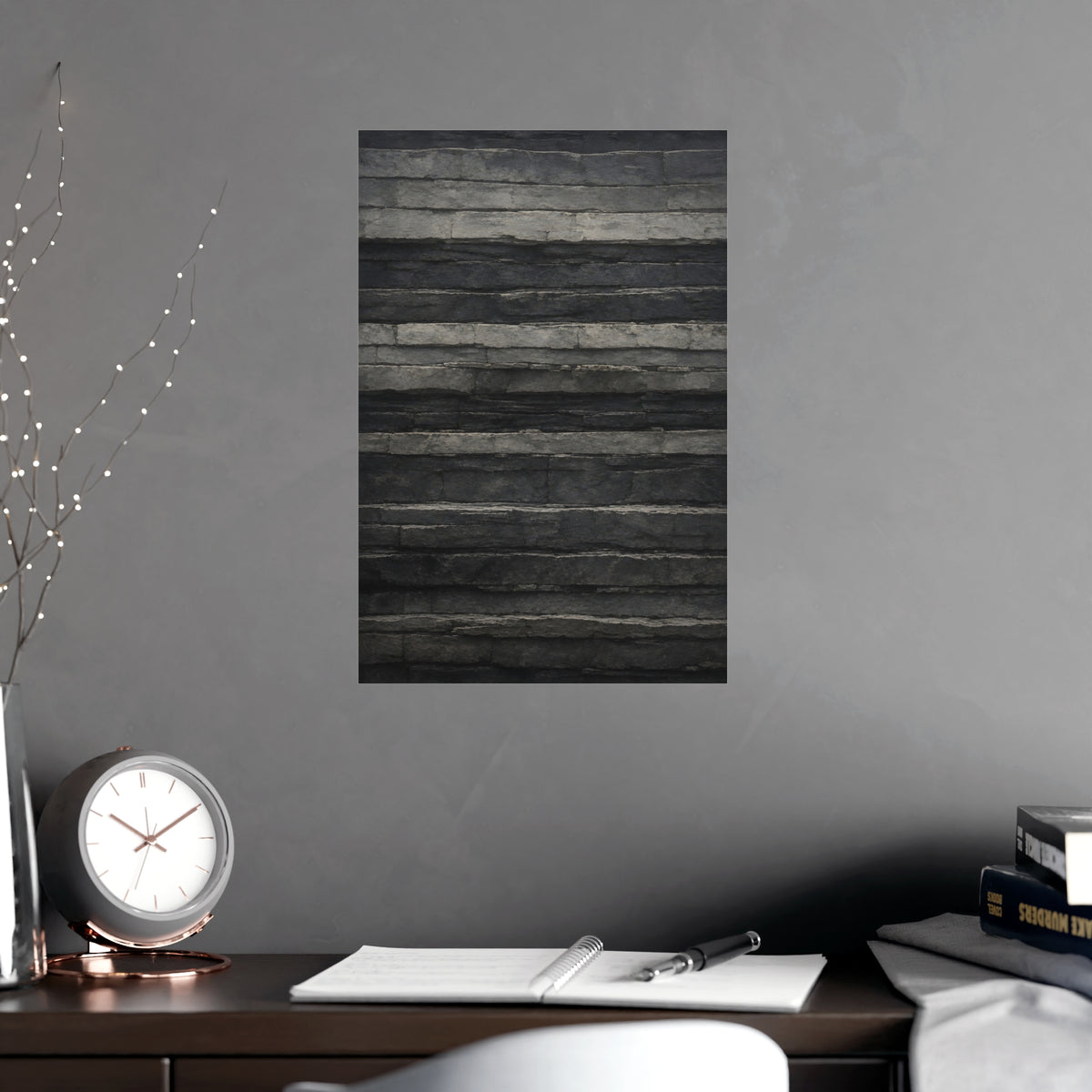 Level Strata — level strata, shown framed on a wall