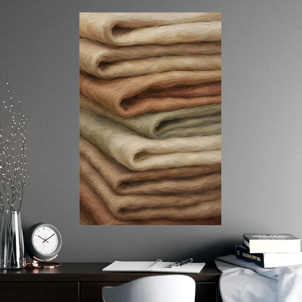 Folded Stack — folded stack, shown framed on a wall