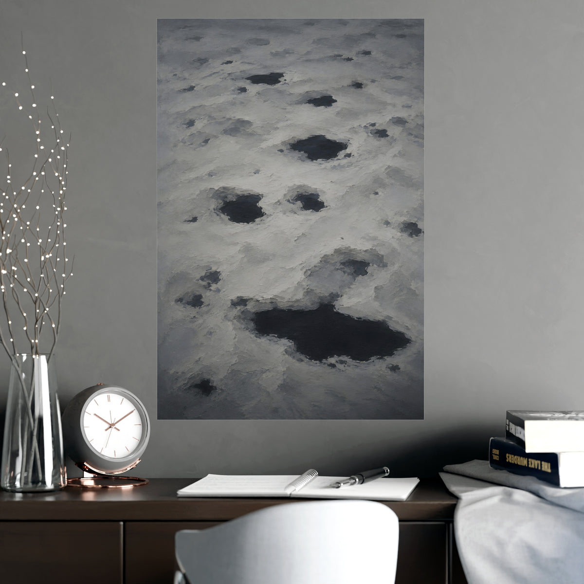 Tarns from Above — tarns from above, shown framed on a wall