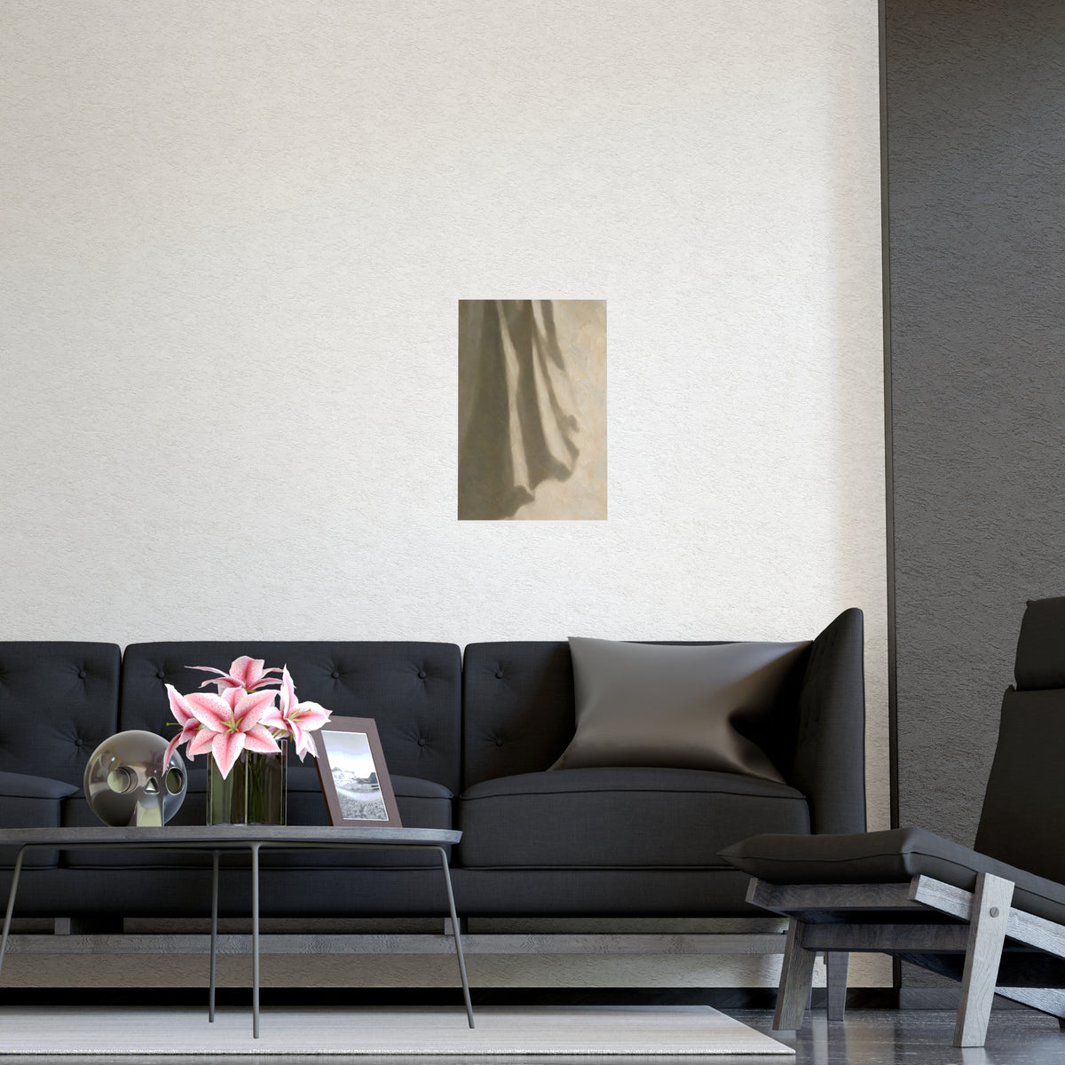 The Shadow of the Cloth — the shadow of the cloth, shown framed on a wall