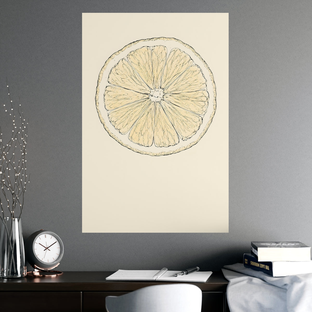 Citrus, Halved — citrus, halved, shown framed on a wall