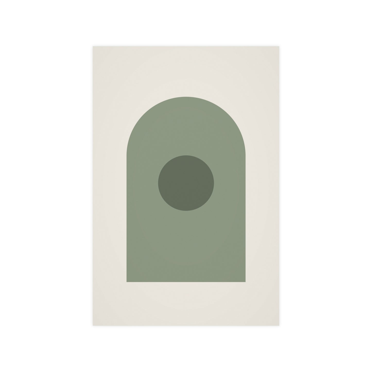 Sage Neutral Arch Boho Wall Art | Living Room Print