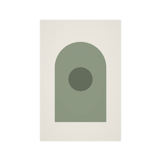 Sage Neutral Arch Boho Wall Art | Living Room Print