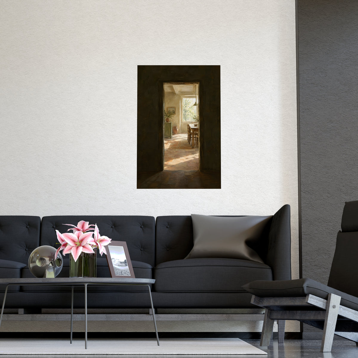 Into the Next Room — into the next room, shown framed on a wall