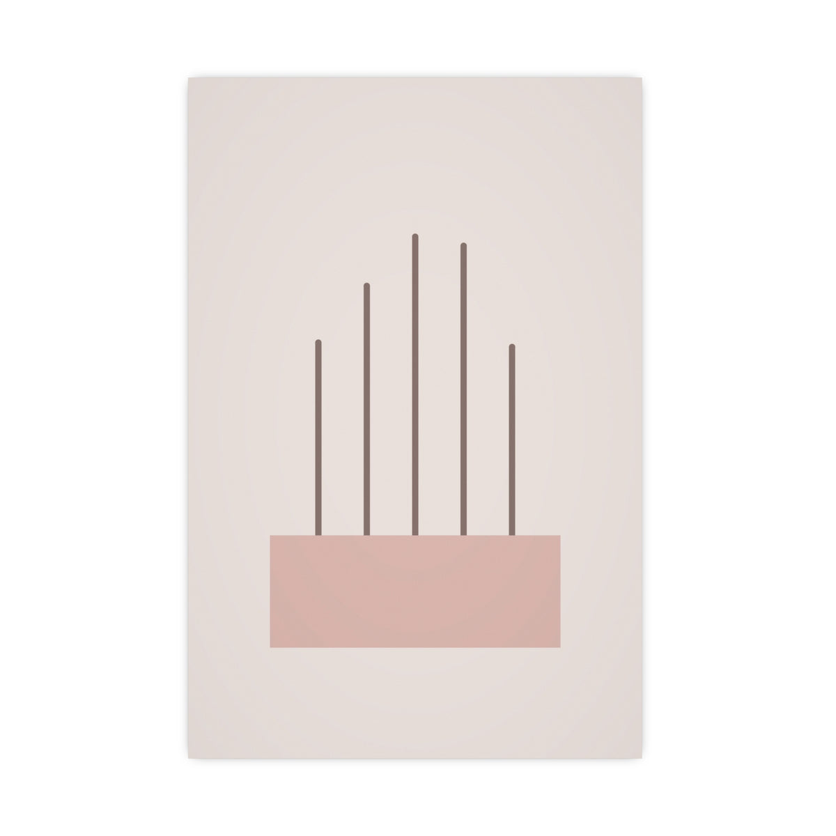 Dusty Rose Lines Wall Art — lines in a dusty rose palette, 16x24 in print