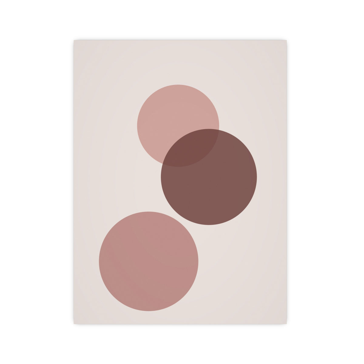 Dusty Rose Circles Modern Wall Art — circles in a dusty rose palette, 12x16 in print