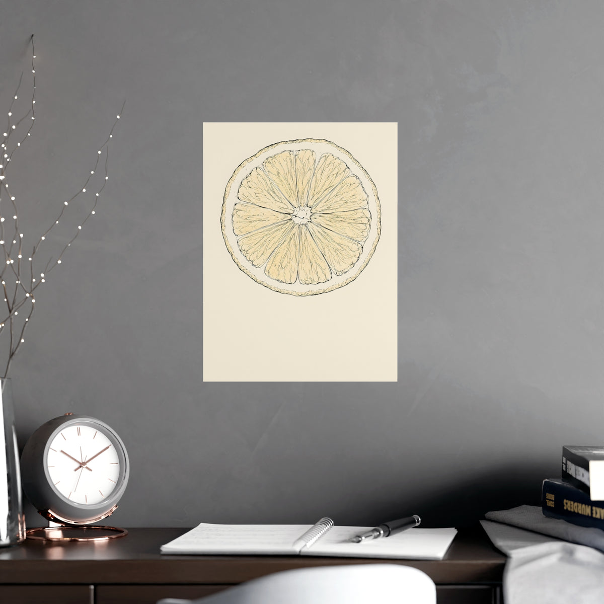 Citrus, Halved — citrus, halved, shown framed on a wall