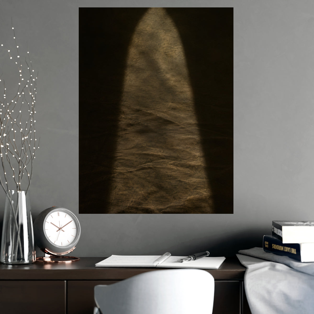 Arched Shadow — arched shadow, shown framed on a wall