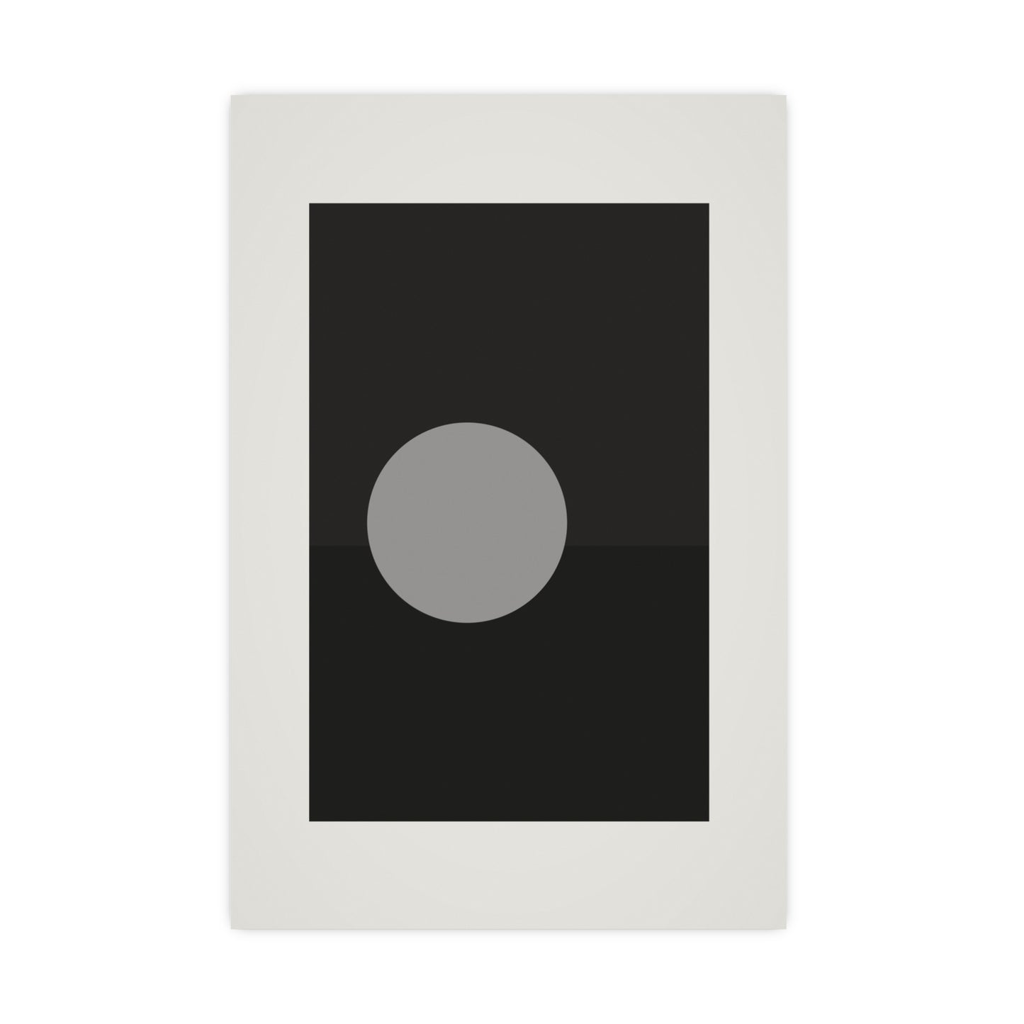 Charcoal Cream Sun Landscape Wall Art | Living Room Print