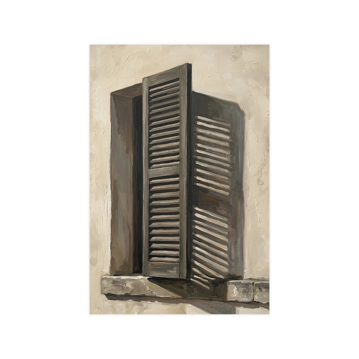 Shutters, Half Closed — shutters, half closed, 12x16 in print