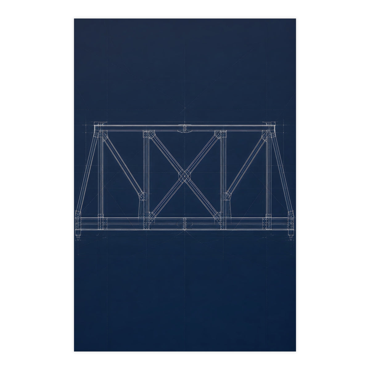 Bridge Truss — bridge truss, 24x36 in print