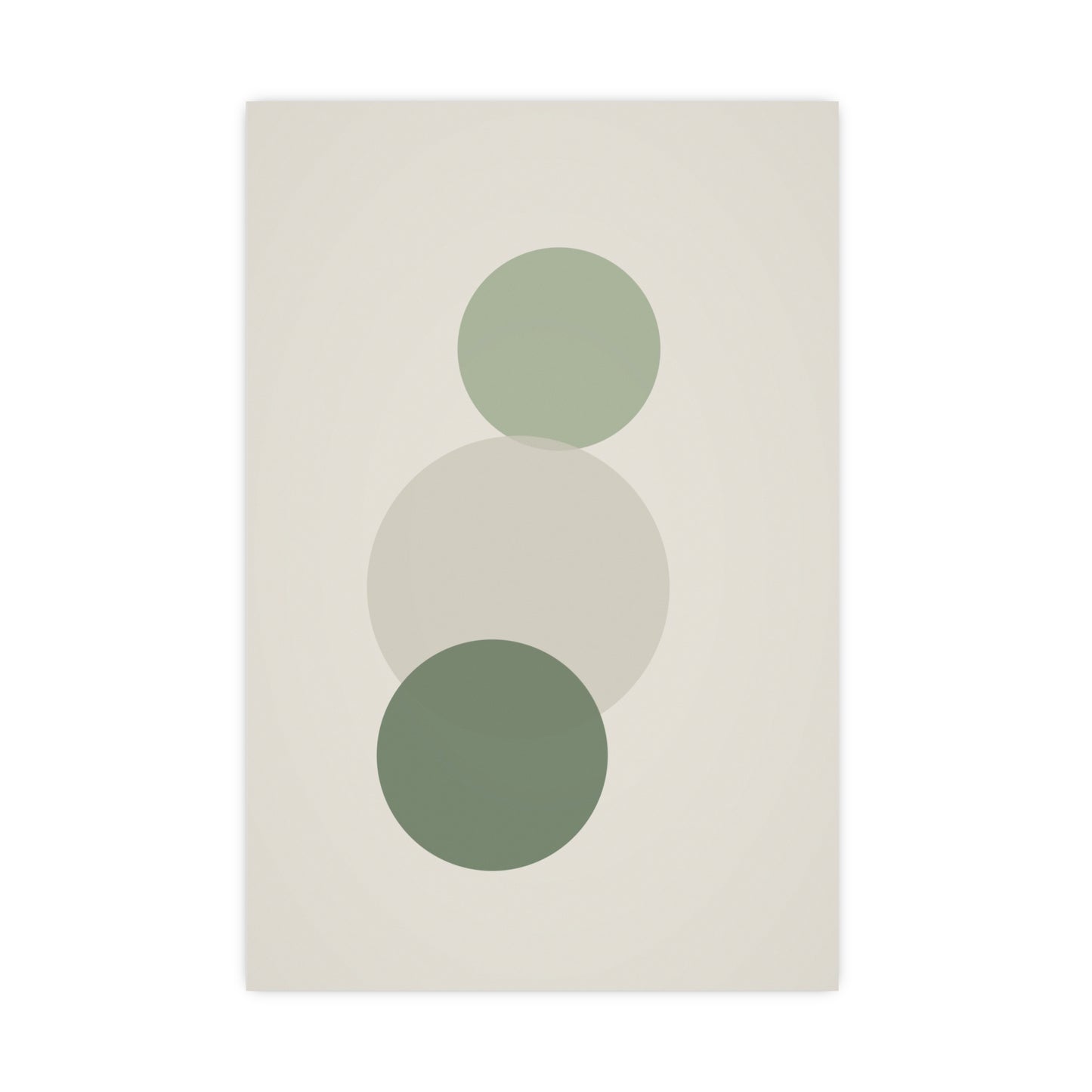 Sage Neutral Circles Boho Wall Art | Living Room Print