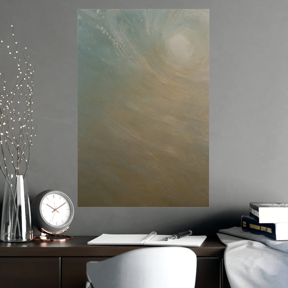 Inside the Wave — inside the wave, shown framed on a wall