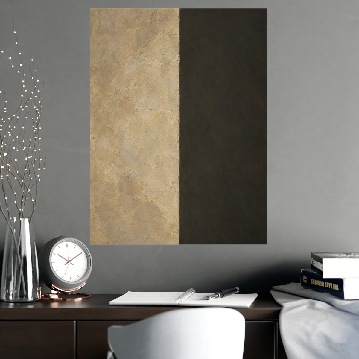 The Outside Corner — the outside corner, shown framed on a wall