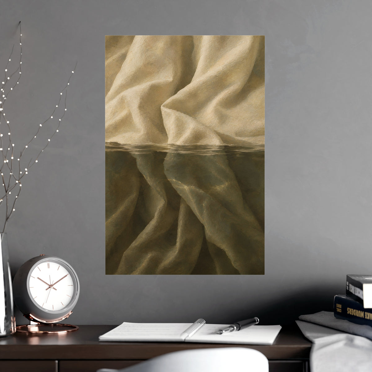 Wo es das Wasser Berührt | Textil-Studie | Kunstdruck
