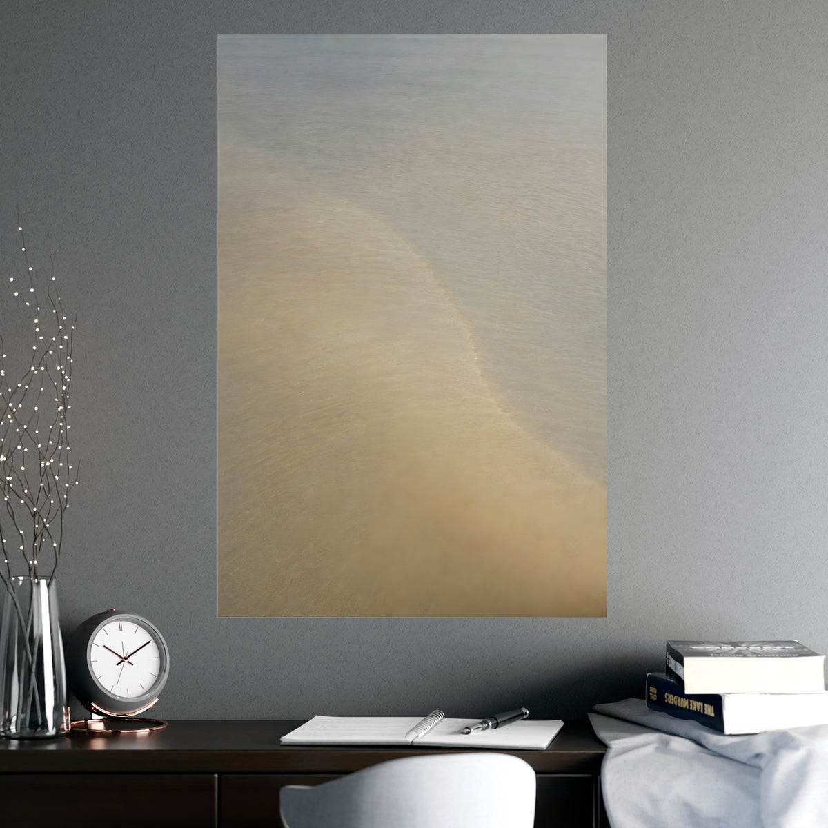 Shallows from Above — shallows from above, shown framed on a wall