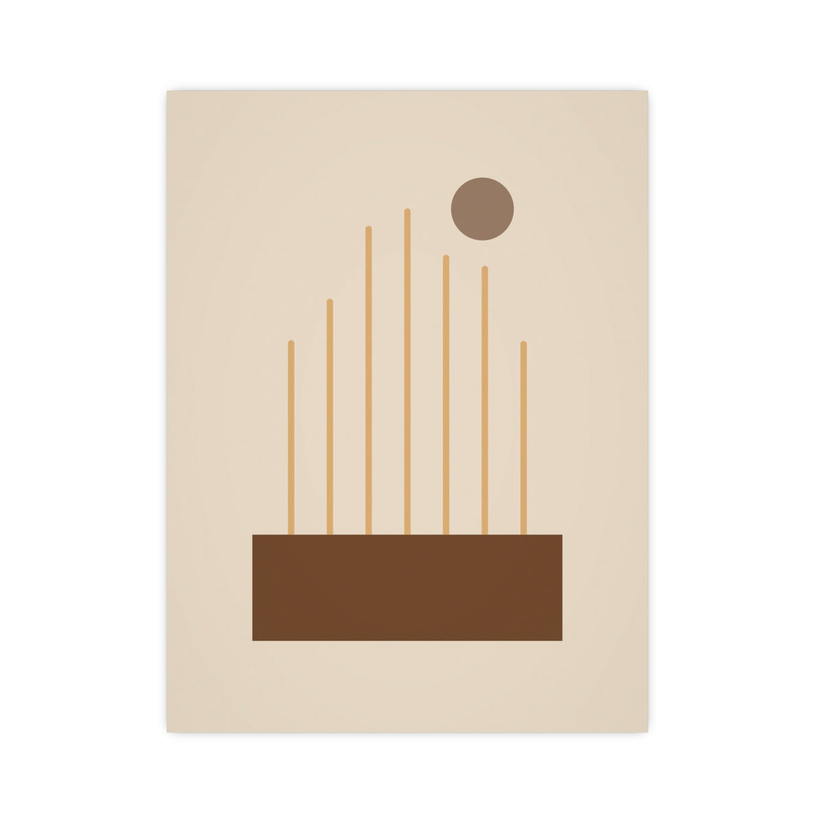 Muted 70s Lines Wall Art — lines in a muted 70s palette, 12x16 in print