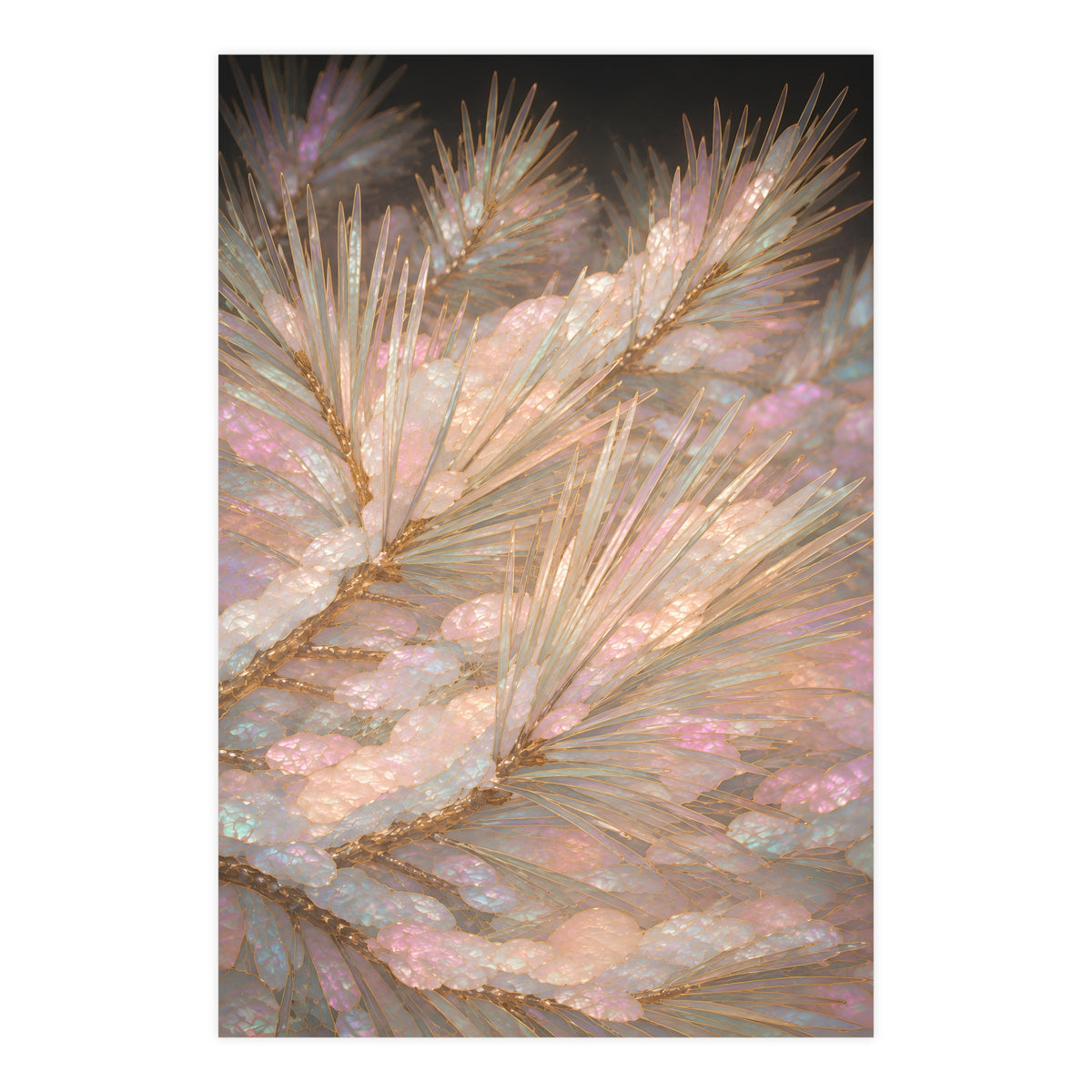 Snow on Pine — snow on pine, 24x36 in print