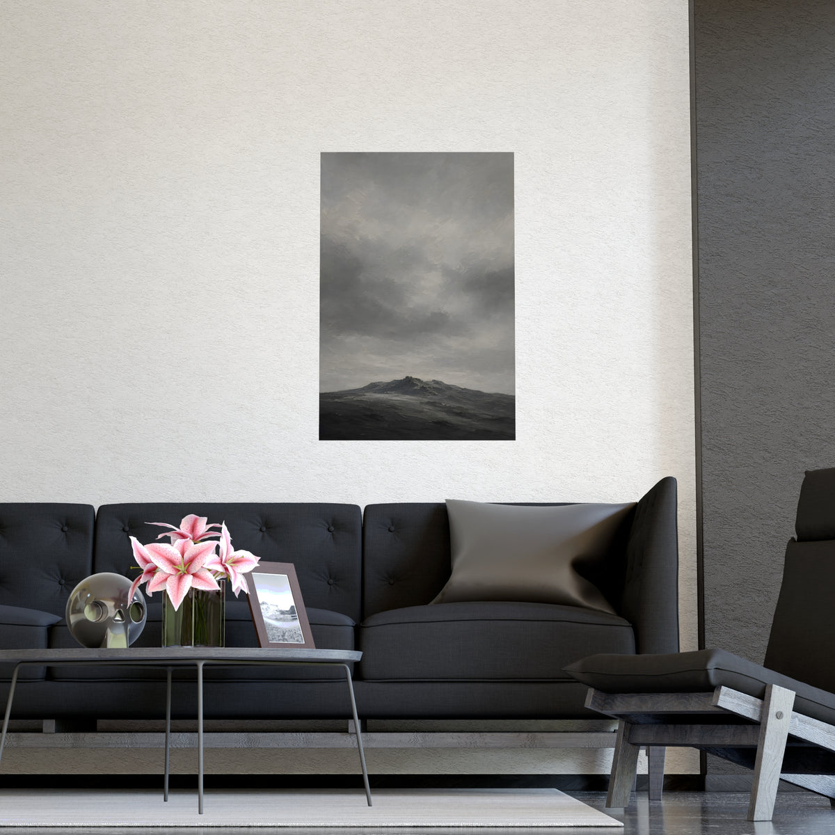 Distant Ridge — distant ridge, shown framed on a wall