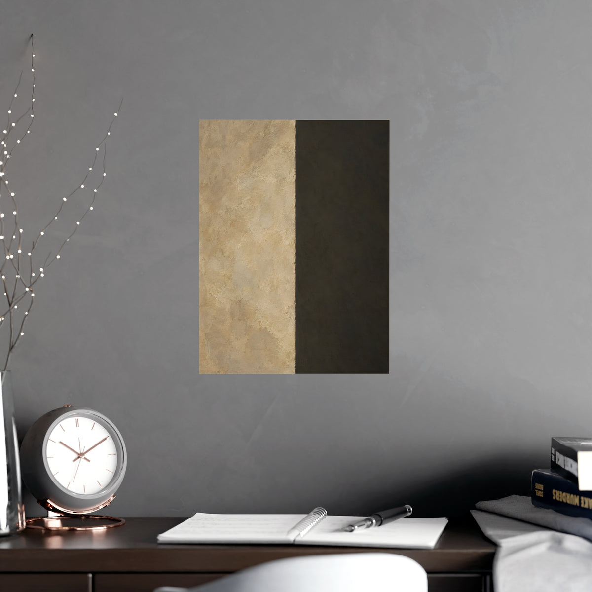 The Outside Corner — the outside corner, shown framed on a wall