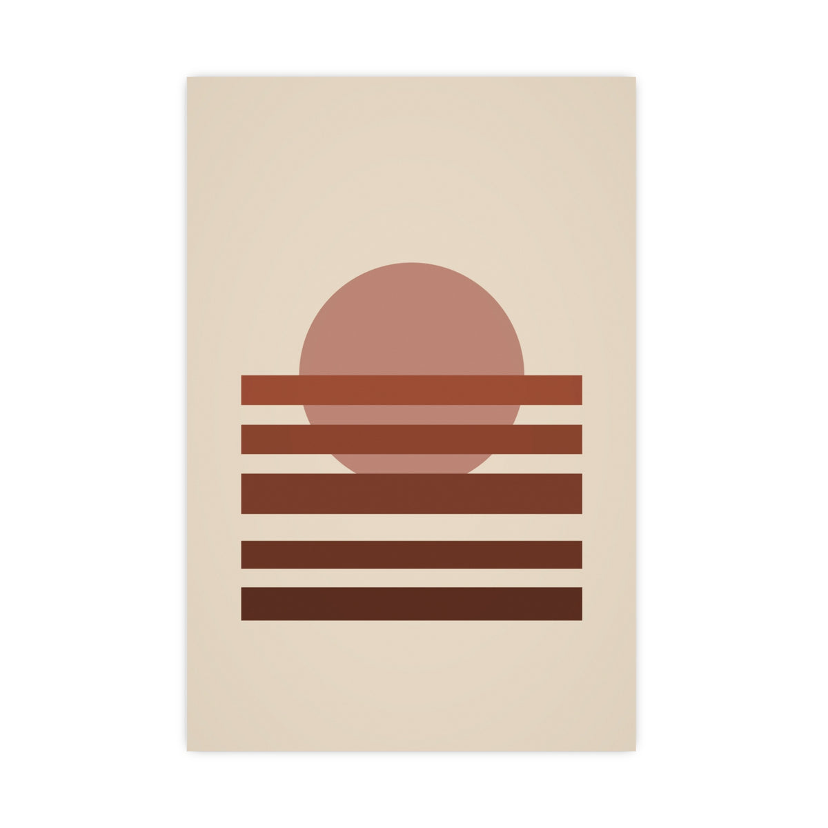 Muted 70s Sunset Landscape Wall Art — sunset landscape in a muted 70s palette, 20x30 in print
