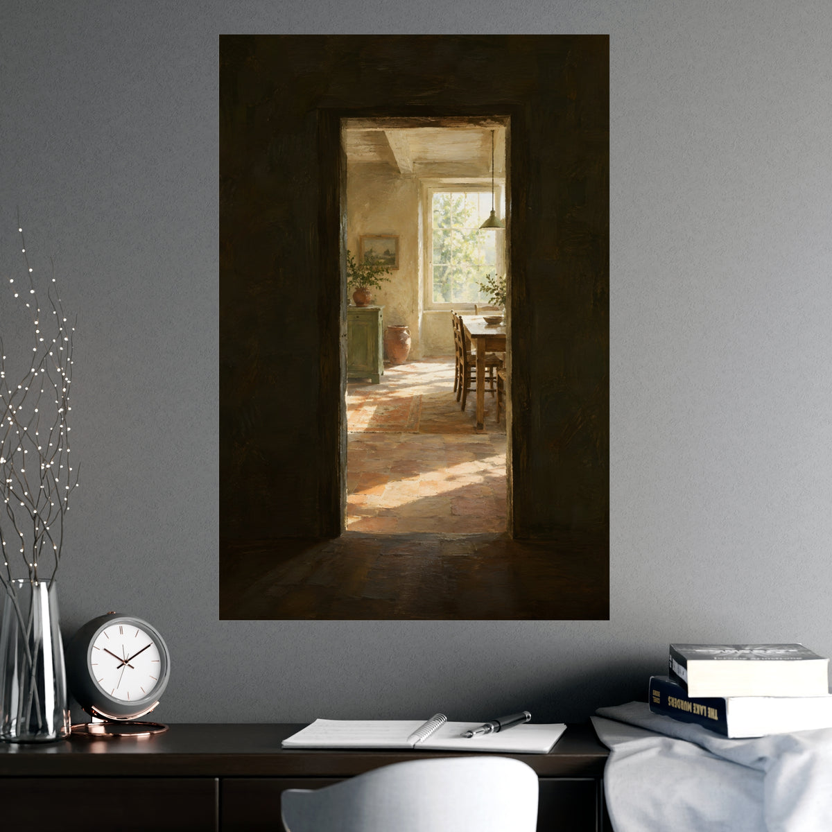 Into the Next Room — into the next room, shown framed on a wall