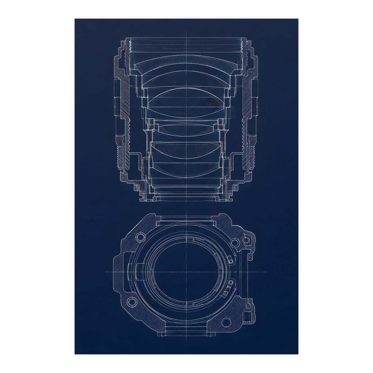 Lens and Mount — lens and mount, 24x36 in print