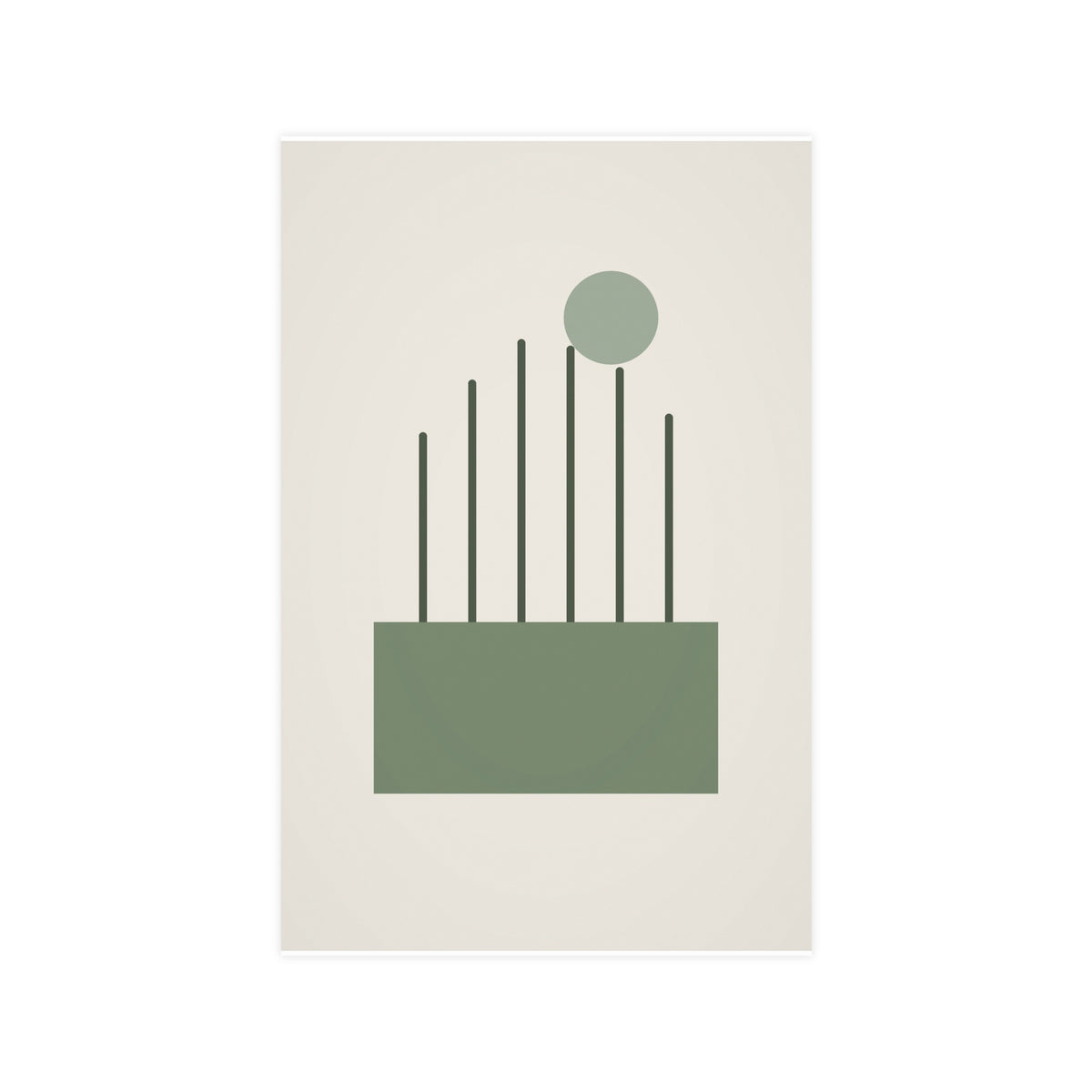 Sage Neutral Lines Boho Wall Art — lines in a sage neutral palette, 11x17 in print