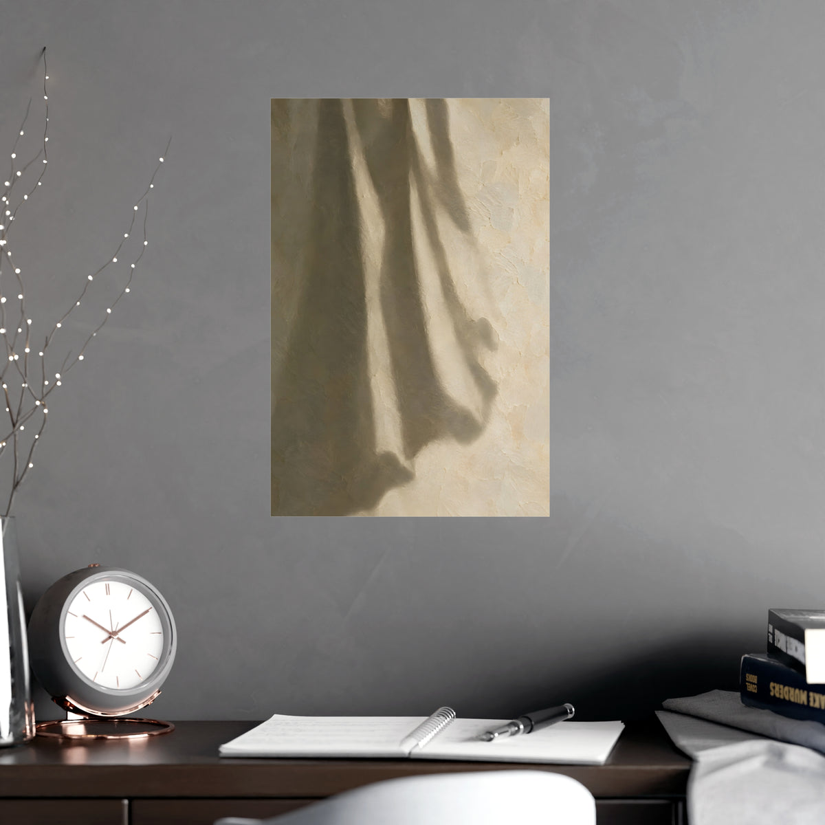 The Shadow of the Cloth — the shadow of the cloth, shown framed on a wall