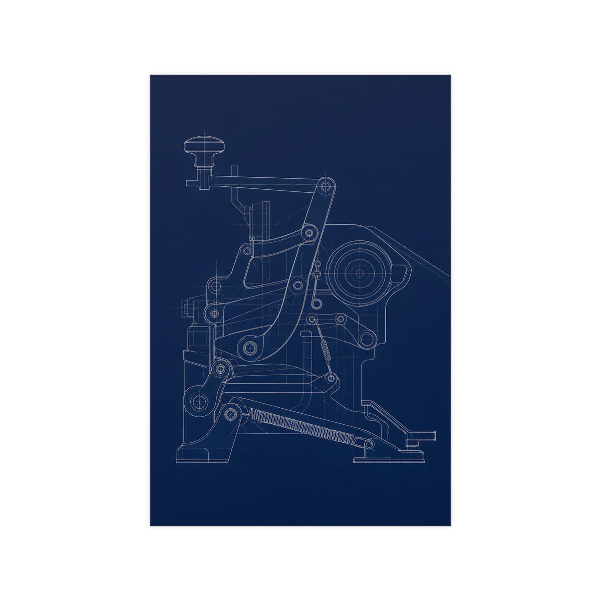 Typewriter Linkage — typewriter linkage, 12x18 in print
