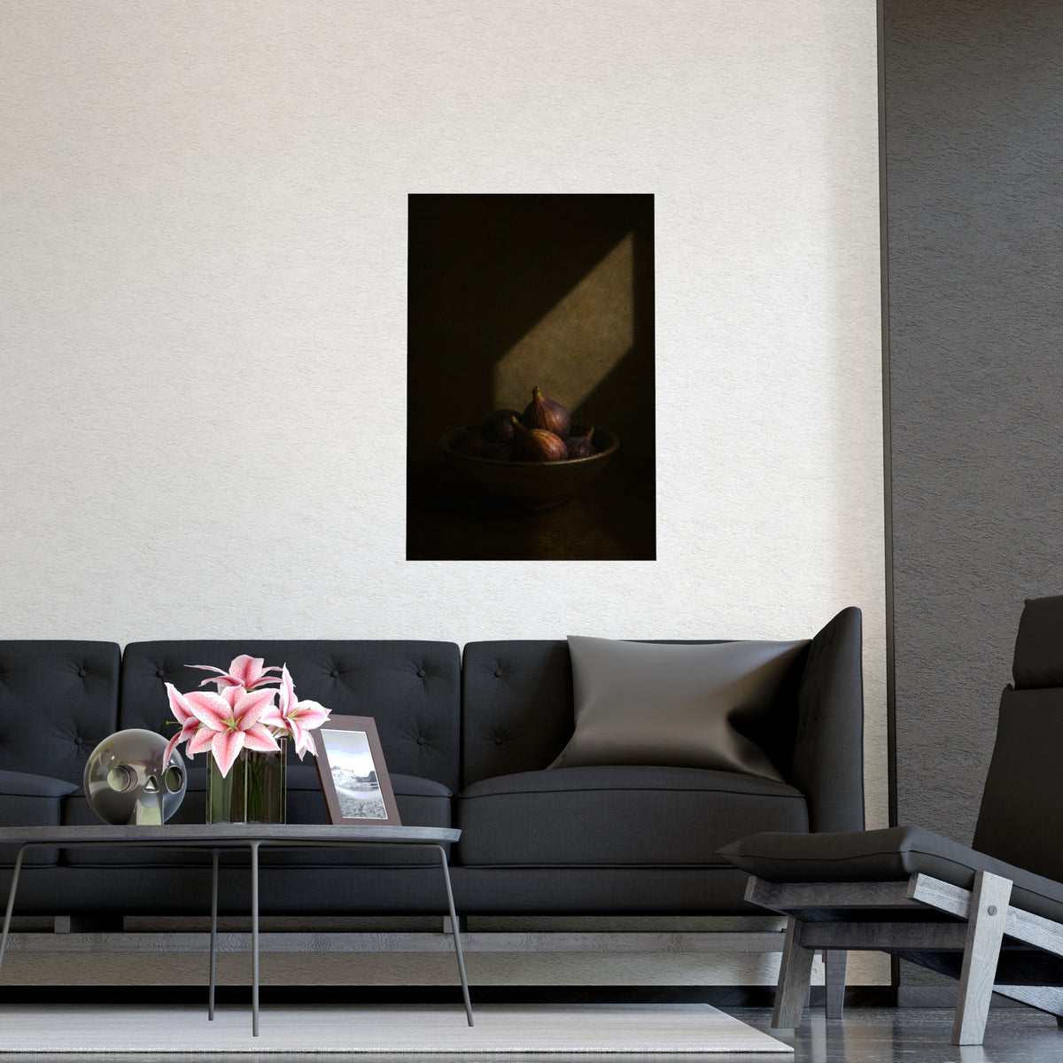 A Slit of Light — a slit of light, shown framed on a wall