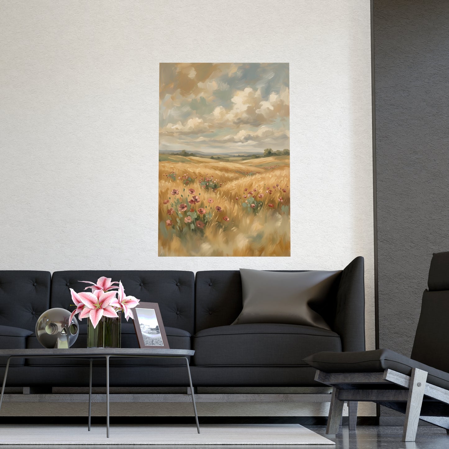 Coquelicots dans les blés | Affiche Murale Romantique | Peinture