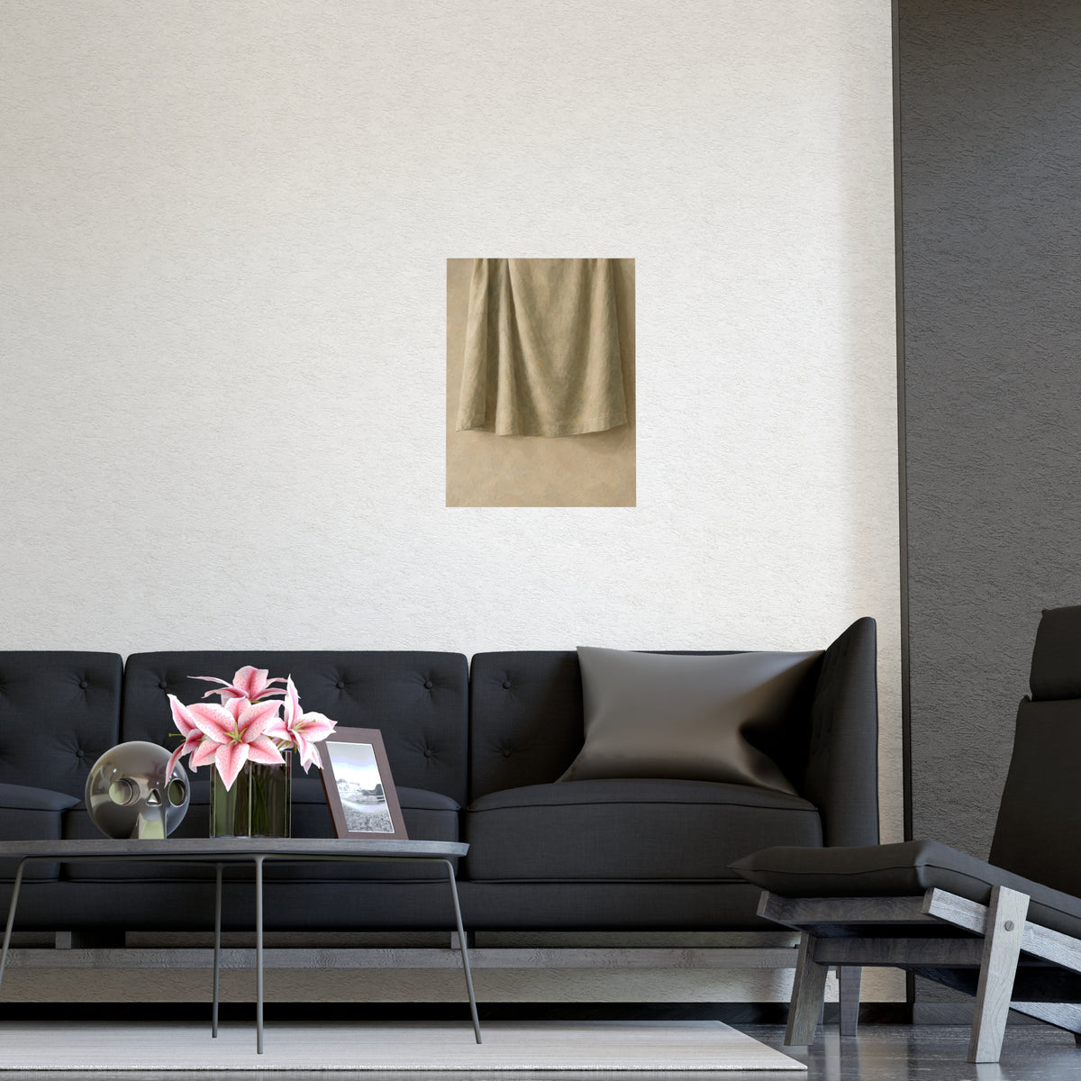 Over the Rail — over the rail, shown framed on a wall